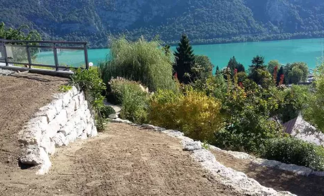 Enrochement, Saint-Genix-sur-Guiers, Paccard Paysage