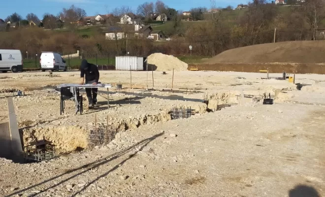 Mise en place des armatures pour fondations