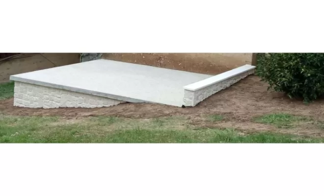 Terrasse en béton désactivé