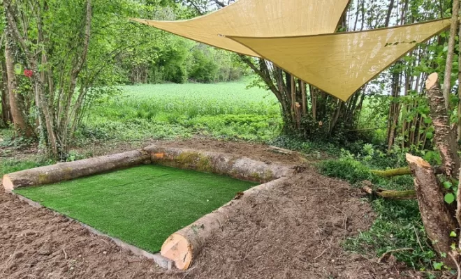 Création d'une terrasse ombragée naturelle à Saint Génix Les villages