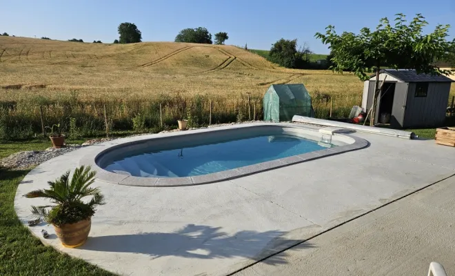 Nouvelle réalisation à Saint-Genix-les-Villages : une piscine Waterair sur mesure !, Saint-Genix-sur-Guiers, Paccard Paysage